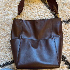 Celine Sangle Seau Bag Calfskin Large in Brown